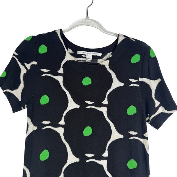 Diane von Furstenberg Chioma Intarsia Knit Dress Size Small Retro Floral Printed - Picture 3 of 16
